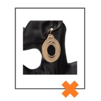 Druppelvormige gouddraad ringen oorbellen 